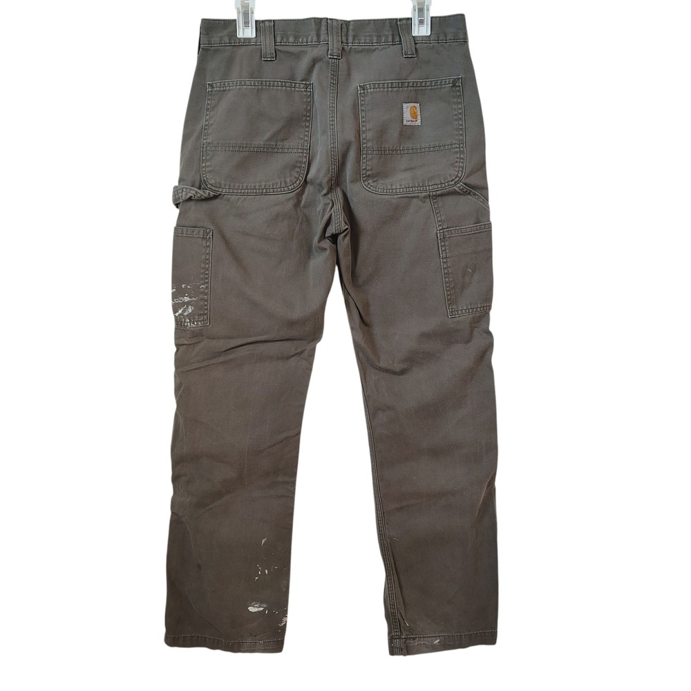 Carhartt Men's Pants B324 DFE Relaxed Fit‎ 32x31 Brown Workwear Paint Thrashed - Picture 3 of 14